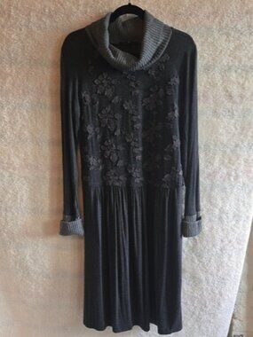 Max Mara Weekend Grey Winter Cowl Neck Dress